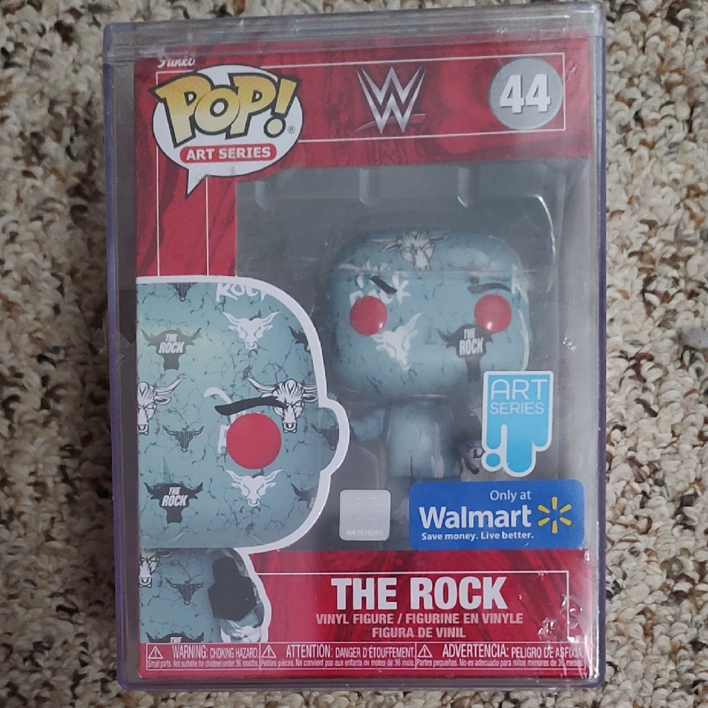 Funko Art Series WWE The Rock Figure - Blue and White